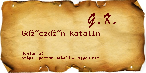 Góczán Katalin névjegykártya
